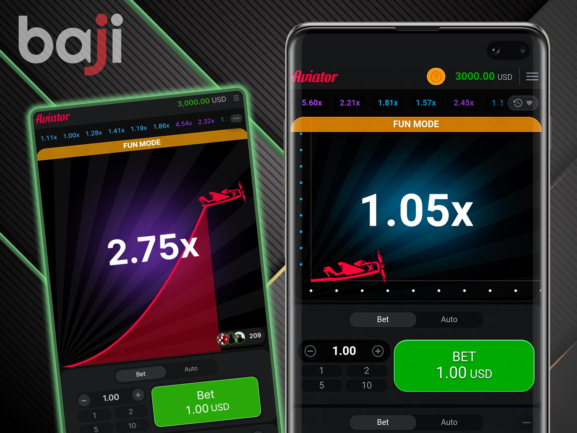 You can play Aviator in the Baji app.