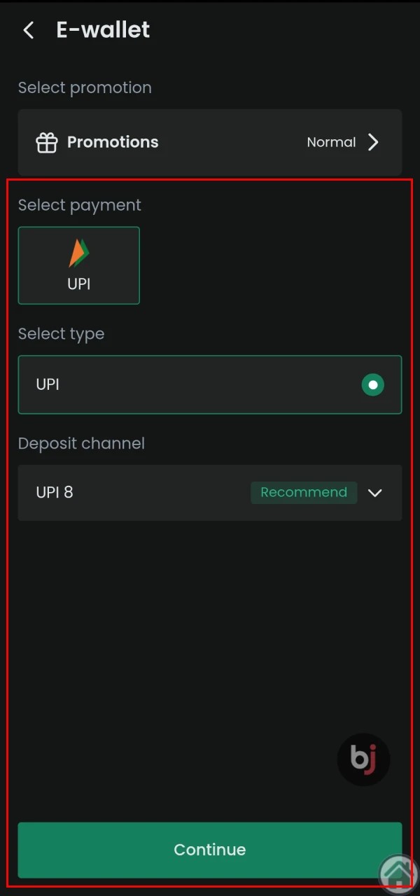 A deposit is required to receive the Baji bonus.
