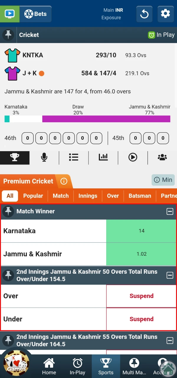 Find the best odds for your cricket bet with Baji.
