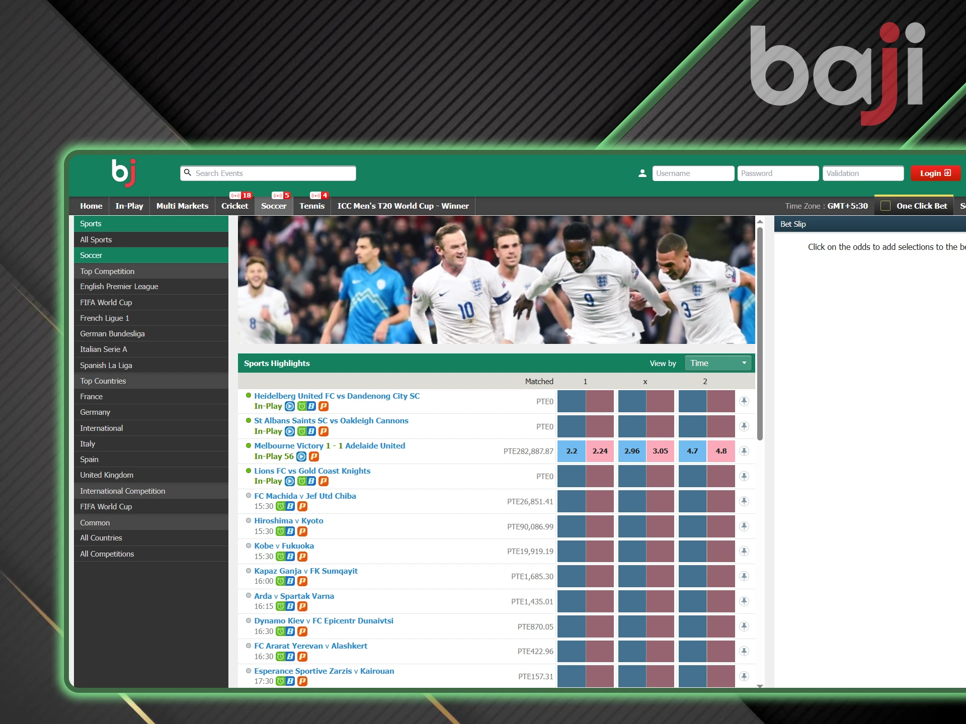 You can bet on football not only against the bookmaker but also against other Baji users.