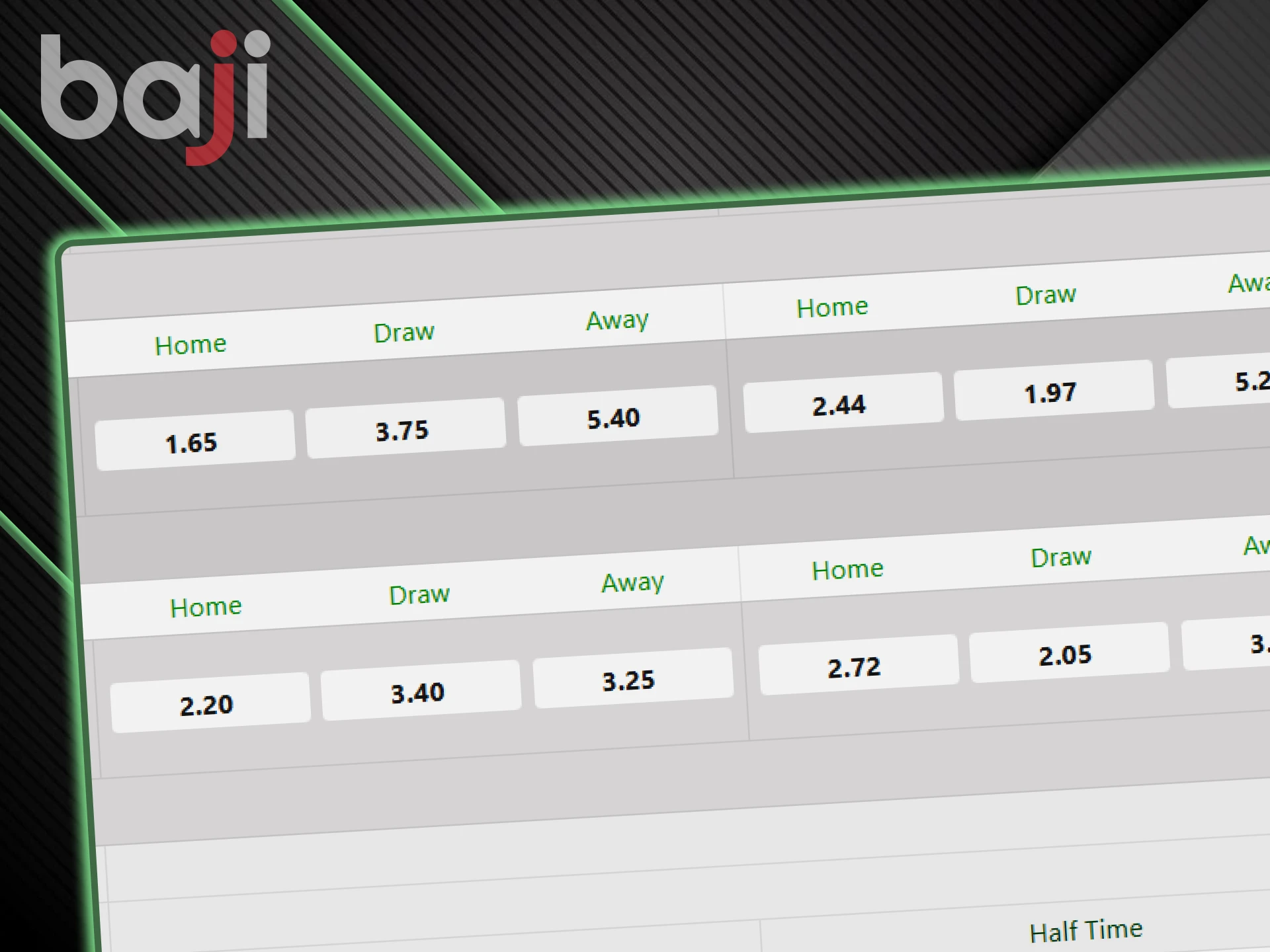 Choose the winner of the football match and bet on it on the Baji website.