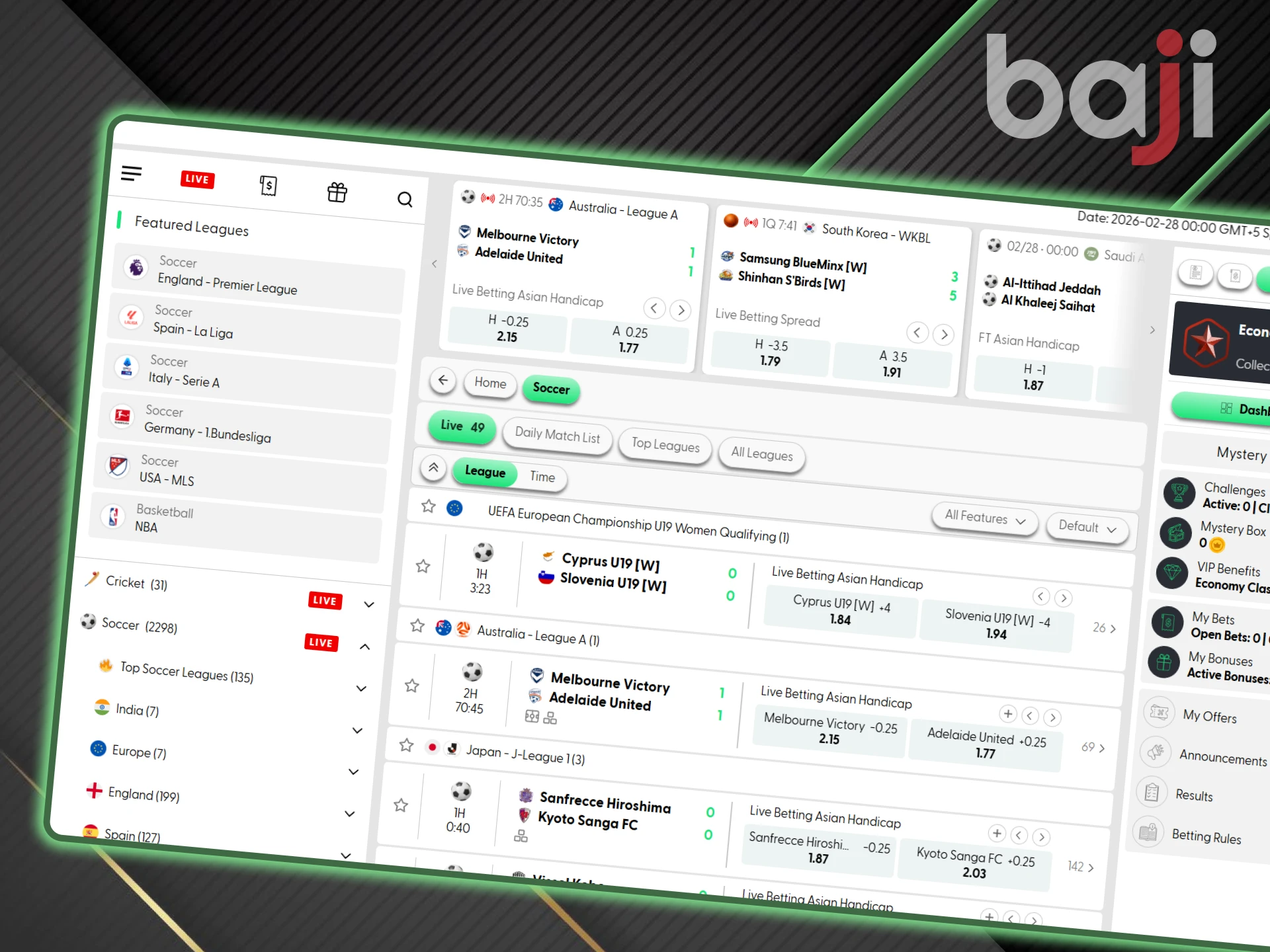 Analyze and you will be able to predict the victory of one of the teams in football with Baji.