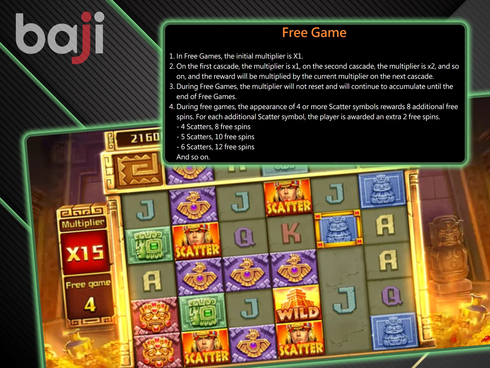 Your goal is to get free spins without spending your personal deposit in the Golden Empaire game.