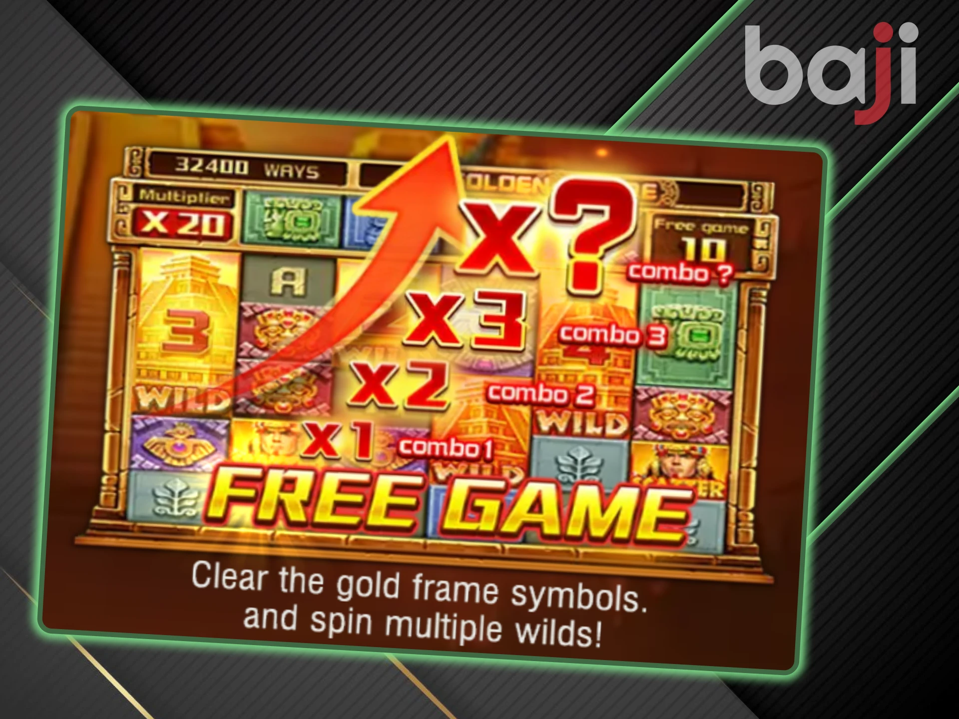Increasing the multiplier will help you win more in Golden Empare by Baji.