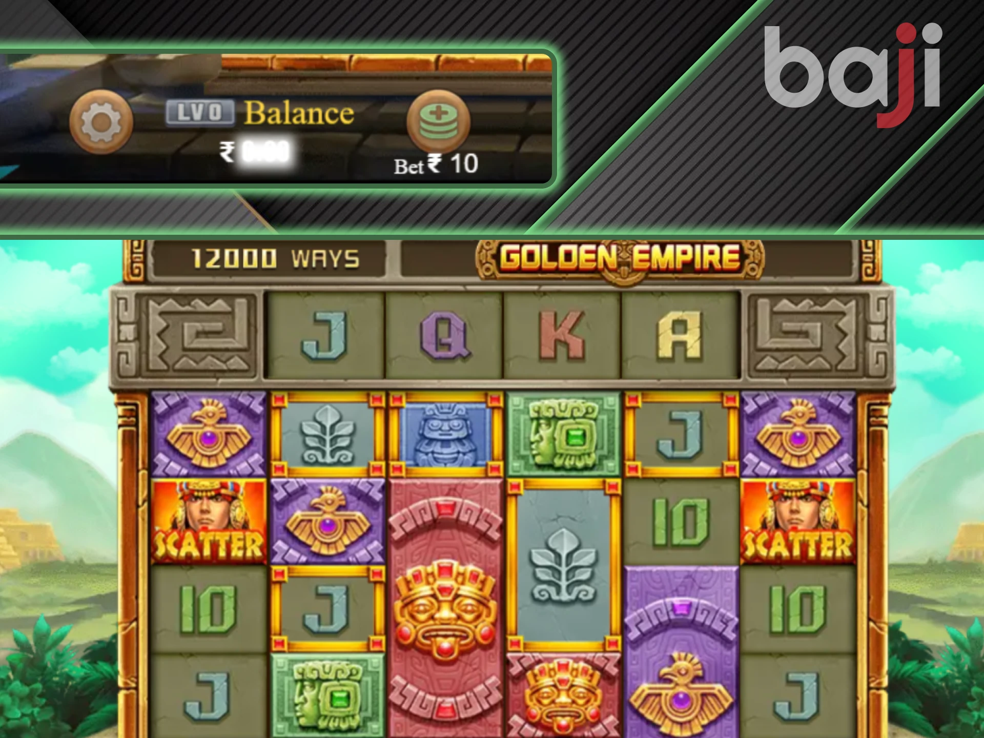 A limited balance will help you avoid losing in Baji's Golden Empire.