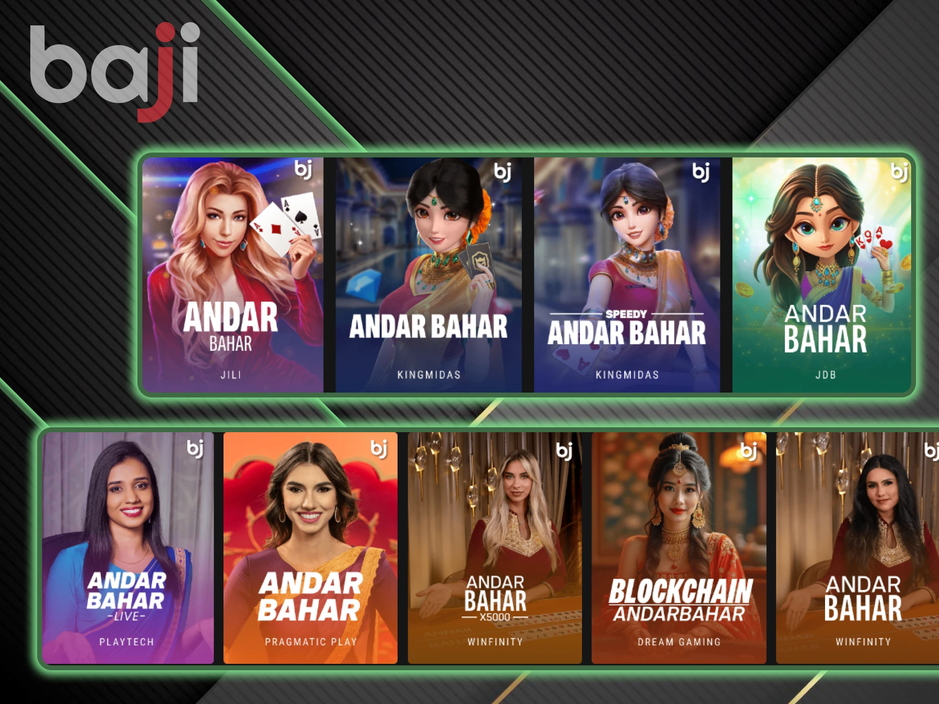 Andar Bahar is available for play on the Baji website.