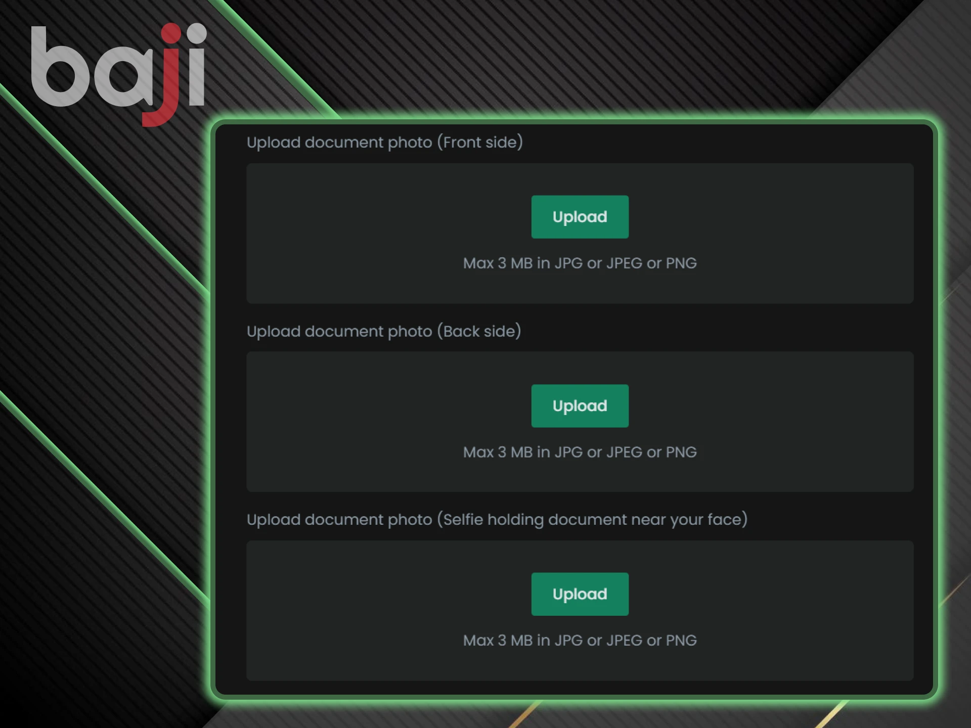 In just a few steps, uploading documents to Baji is completed.