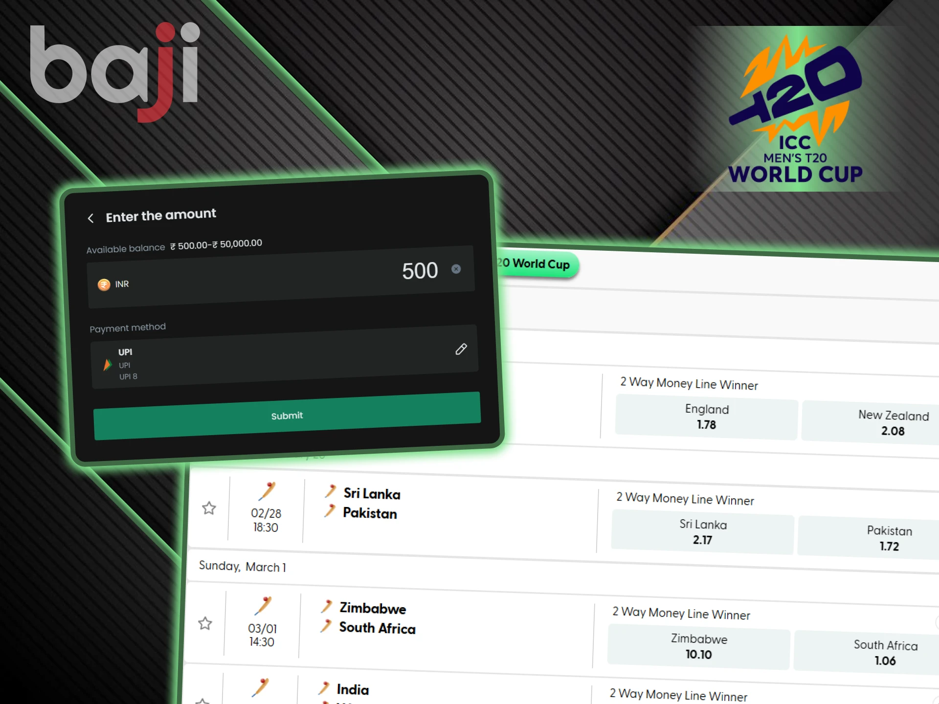 A spectacular cricket tournament is taking place this T20 World Cup, which you can bet on on the Baji website.
