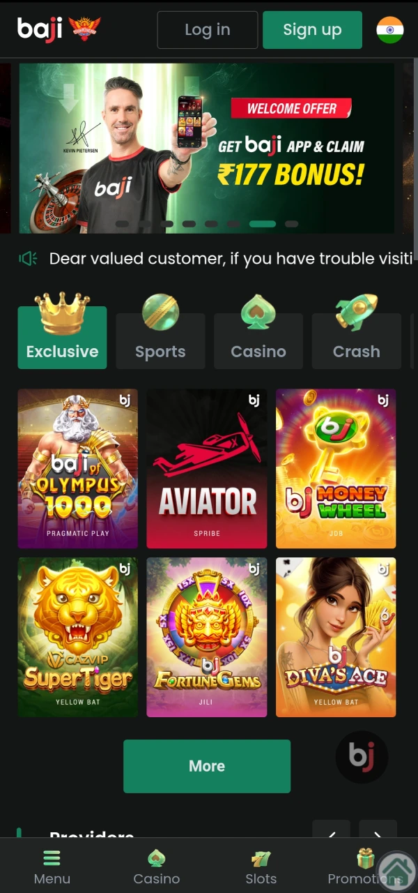 Visit the Baji website to download the iOS app.