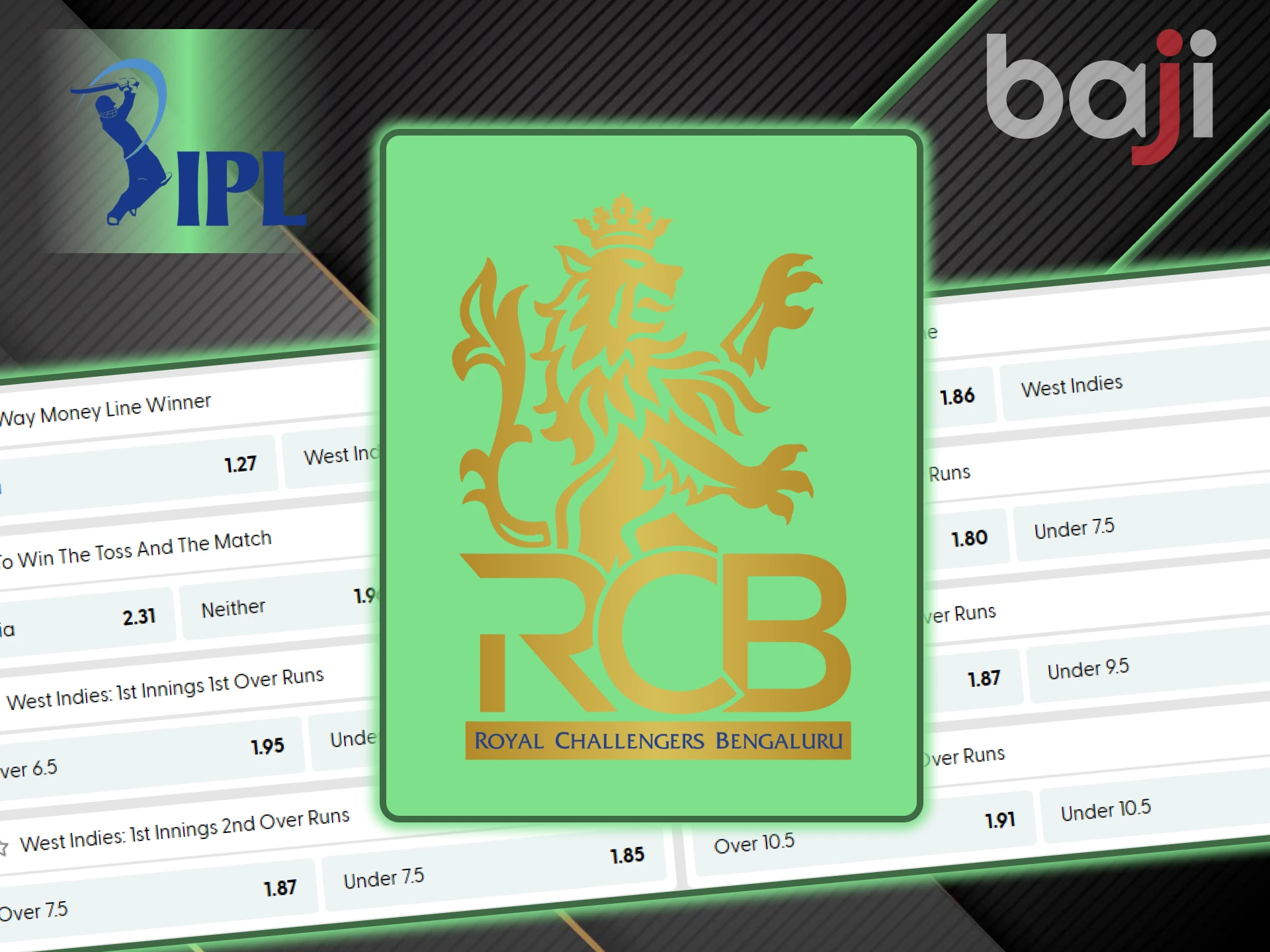 Royal Challengers Bengaluru is a team worth keeping an eye on when betting on IPL events from Baji.