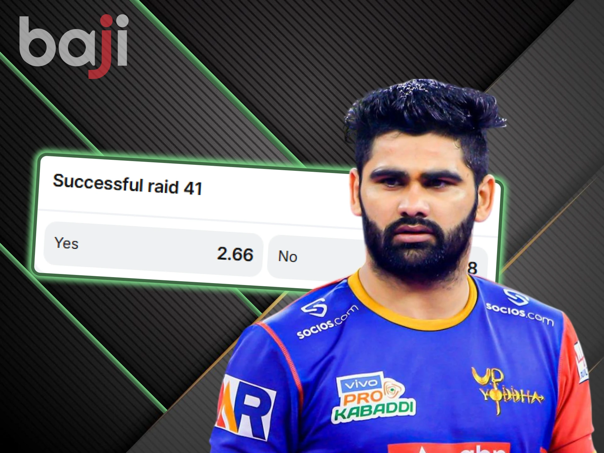 Super Raid is a type of bet that will bring victory in the Kabiddi on Baji.