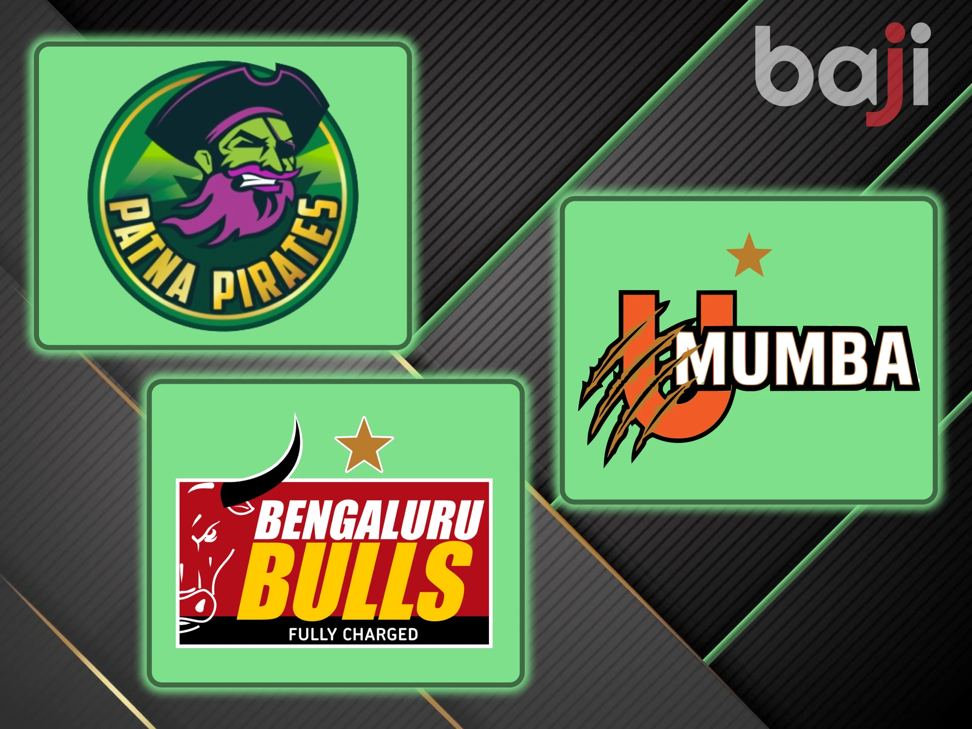 Choose one of the teams for kabaddi betting on the Baji website.